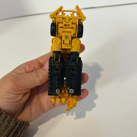Vintage Transformer Transforming Yellow Bull Dozer Consturction Action Figure - Picture 7 of 11